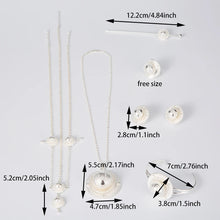 Load image into Gallery viewer, Silver Plated Dubai Jewelry Set for Women Ethiopian Pendant Chain Earrings Ring HairPin Bangle Eritrea
