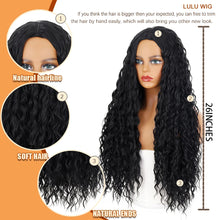 Load image into Gallery viewer, Long Middle Part Synthetic Afro Kinky Curly Wigs for Black Women
