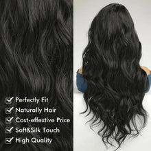 Load image into Gallery viewer, Front  Lace Synthetic Wigs Black Curly Wavy Hair Wig for Ladies and Women
