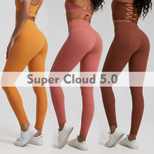 Load image into Gallery viewer, Nylon High Waist Yoga Pants 4 Way Stretch Spandex V Shape Back Gym Fitness Leggings
