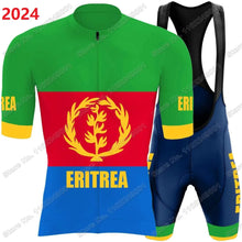 Load image into Gallery viewer, Eritrea National Team 2024 Cycling Jersey Set Biniam Girmay Cycling Clothing Men&#39;s Short Sleeve Kit Road bike Shirt Bib Shorts
