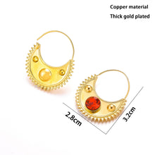 Load image into Gallery viewer, Zircon  Clip Earrings for Women Girls Habesha Eritrean Jewelry Designs Copper Material MY746
