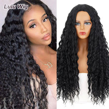 Load image into Gallery viewer, Long Middle Part Synthetic Afro Kinky Curly Wigs for Black Women
