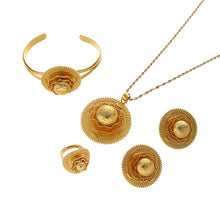 Load image into Gallery viewer, Gold Plated Habesha Wedding Bride Necklaces Ring Jewels
