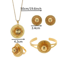 Load image into Gallery viewer, Gold Plated Habesha Wedding Bride Necklaces Ring Jewels
