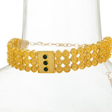 Load image into Gallery viewer, Habesha Gold Color Jewelry sets Colored Stone Chokers Necklace/Earrings/Ring/Bracelet
