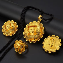 Load image into Gallery viewer, habesaha Jewelry sets Pendant Black Rope Earrings Rings
