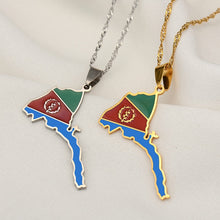 Load image into Gallery viewer, Eritrea Map Flag Pendant Thin
