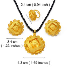 Load image into Gallery viewer, habesaha Jewelry sets Pendant Black Rope Earrings Rings
