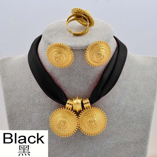 Habesha Pendant Earrings Ring