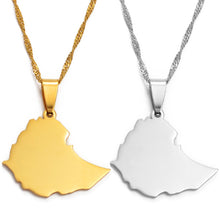 Load image into Gallery viewer, Ethiopian Map Pendant Necklaces
