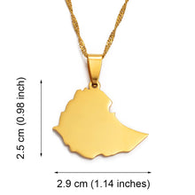 Load image into Gallery viewer, Ethiopian Map Pendant Necklaces
