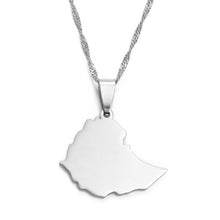 Load image into Gallery viewer, Ethiopian Map Pendant Necklaces
