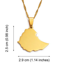 Load image into Gallery viewer, Ethiopian Map Pendant Necklaces
