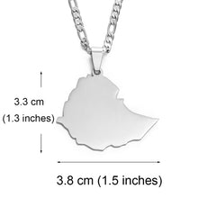 Load image into Gallery viewer, Ethiopia Map Pendant Necklaces for Women Men Gold Color
