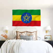 Load image into Gallery viewer, Ethiopia Flag 3X5 FT Hanging Ethiopian National Flags
