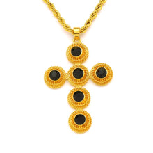 Load image into Gallery viewer, HabeshaTraditiona cross Jewelry set Necklace and Earrings
