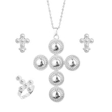 Load image into Gallery viewer, Habesha Traditiona Cross Jewelry Set Necklace Earrings
