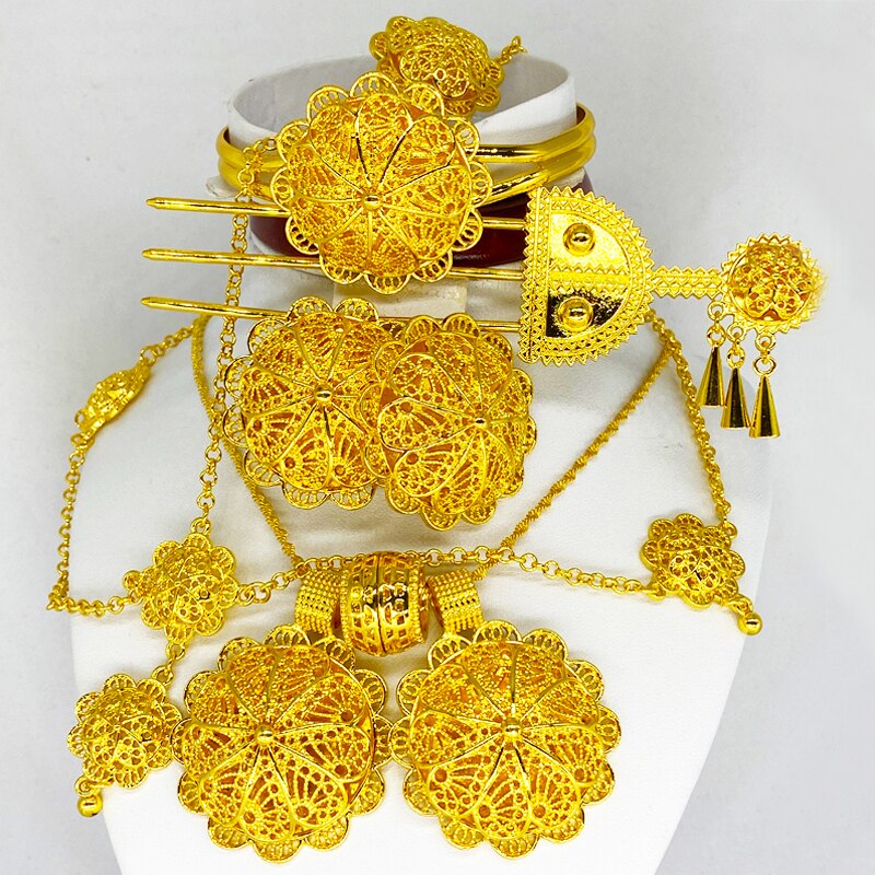 Habesha jewelry sets for Women Gold color