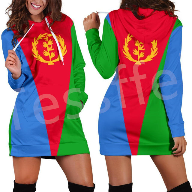 Eritrea County Flag  Women Hoodie Dress