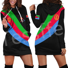 Load image into Gallery viewer, Eritrea County Flag  Women Hoodie Dress
