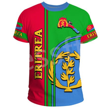 Load image into Gallery viewer, Eritrea Lion Colorful Retro 3DPrint Men/Women Summer Casual Short Sleeves T-Shirts Streetwear
