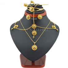 Load image into Gallery viewer, Wedding Traditional Habesha 6pcs jewelry sets Gold
