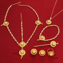 Load image into Gallery viewer, Habesha Gold Color Jewelry Set
